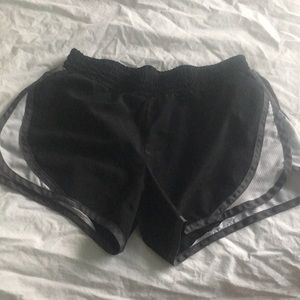 Black running shorts